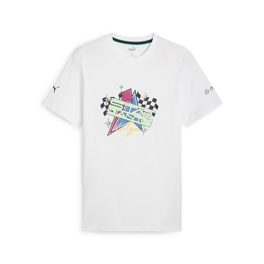 Koszulka T-shirt męska Las Vegas biała Mercedes AMG F1 