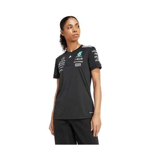 Koszulka damska t-shirt czarna Team Mercedes AMG F1 2025