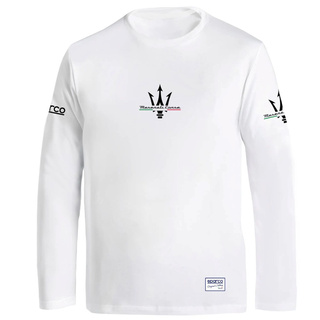 Koszulka Longsleeve Maserati Corse Sparco biała