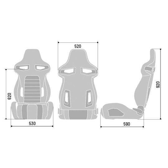 Fotel samochodowy Sparco R333 MY21 czarno-szary