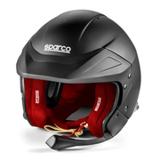 Kask otwarty Sparco Flux RJ-i czarny/czerwony (FIA)