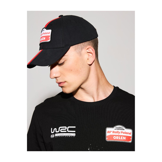Czapka z daszkiem Stripe Rally Poland czarna