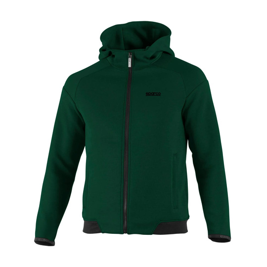 Bluza męska z kapturem Sparco Full Zip MY25 zielona