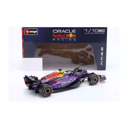 Model bolidu 1/18 Max Verstappen Las Vegas 2023 RB19 Red Bull Racing