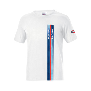 Koszulka t-shirt męska Stripes Sparco Martini Racing biała