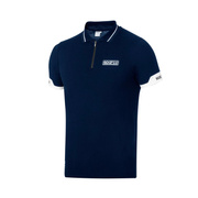 Koszulka polo ZIP MY24 Sparco granatowa