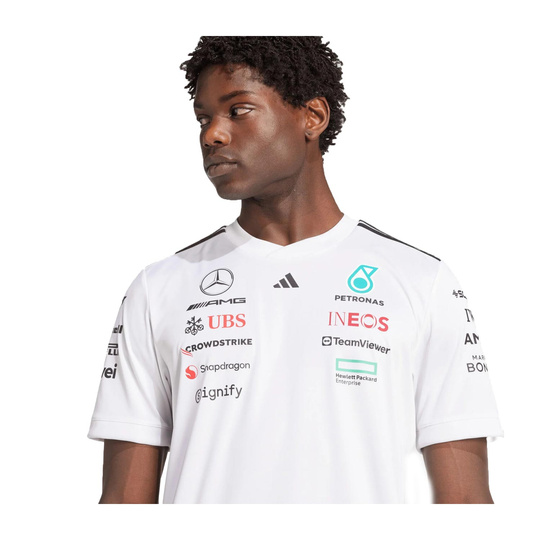 Koszulka męska t-shirt biała Team Mercedes AMG F1 2025