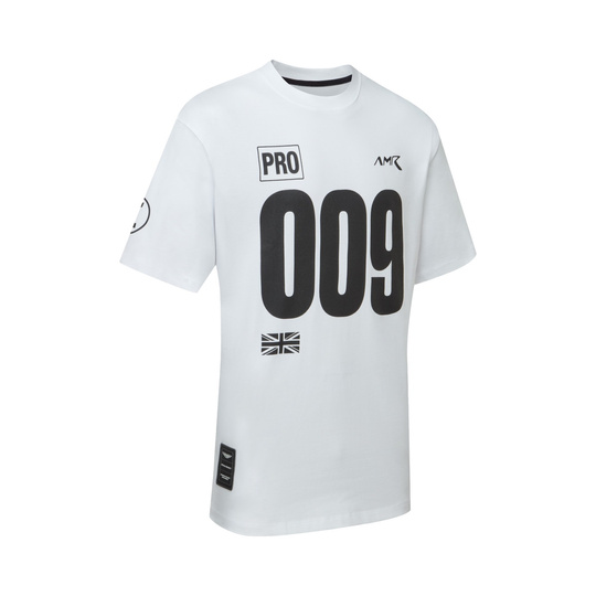 Koszulka t-shirt Limited Edition 009 Graphic Aston Martin Racing 2026 biało-czarna