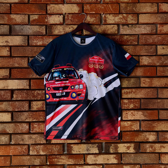 Koszulka t-shirt Kuzi Impreza WRC Cartoon Leszek Kuzaj