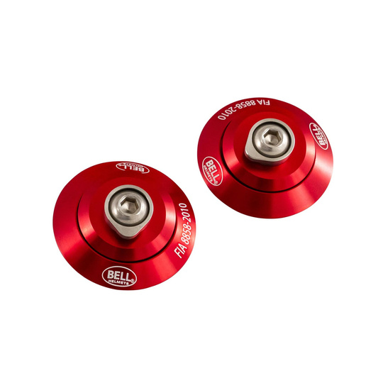 Klipsy do kołnierza HANS/Hybrid Bell czerwone