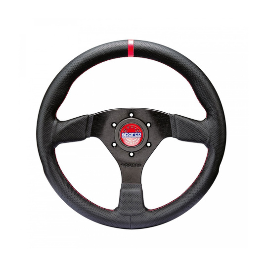 Kierownica Sparco R383 Champion czarno-czerwona