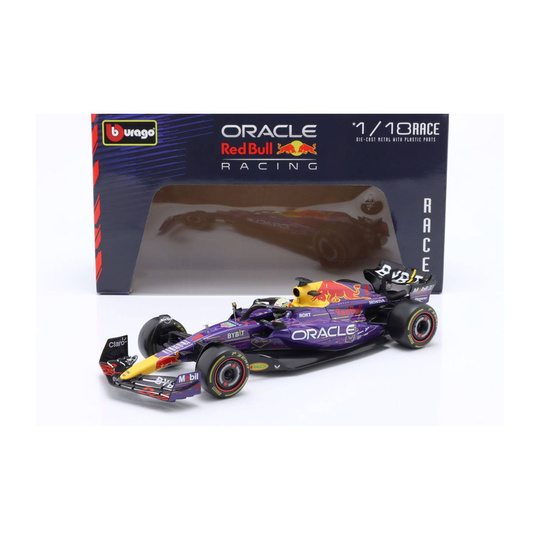 Model bolidu 1/18 Max Verstappen Las Vegas 2023 RB19 Red Bull Racing