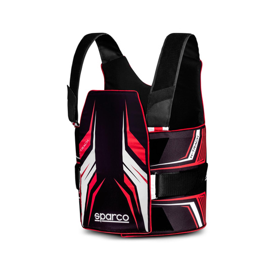 Kamizelka ochronna Sparco K-Track czarna/czerwona