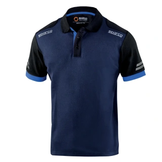 Koszulka polo męska TECH Sparco granatowa