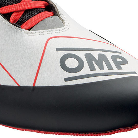 Buty dziecięce OMP KS-2X białe/czerwone (FIA)