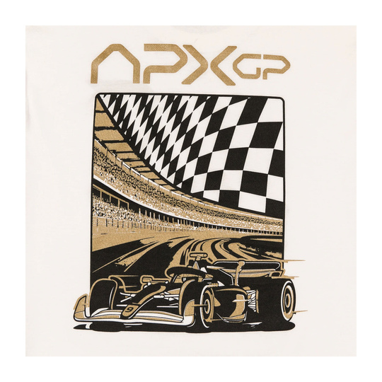 Koszulka t-shirt męska Race Ready kremowa Apex GP 2025