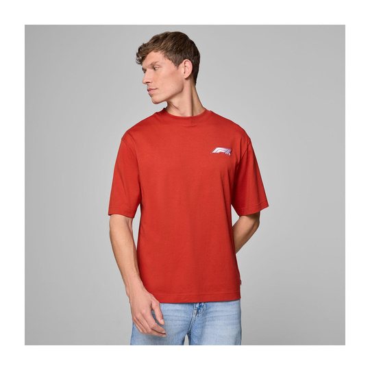 Koszulka T-shirt męska Heritage Logo czerwona Formula 1 2025