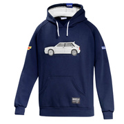 Bluza z kapturem Lancia HF Delta Integrale Sparco granatowa/biała