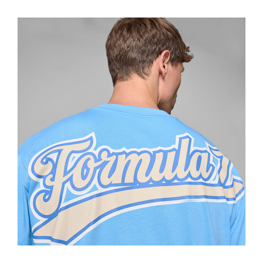 Koszulka T-shirt męska Heritage Logo niebieska Formula 1 2025