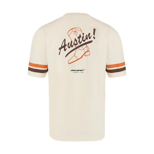 Koszulka t-shirt męska beżowa Austin GP McLaren F1 2025