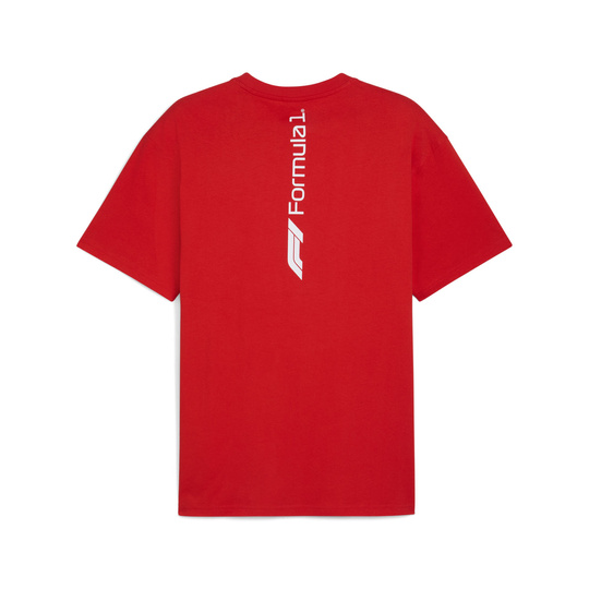 Koszulka T-shirt męski Essential Relaxed Logo czerwona Formula 1 2025