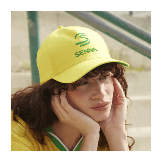 Czapka baseballowa męska Debossed Logo żółta Ayrton Senna 2026