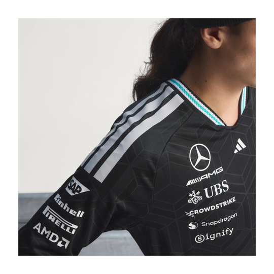 Koszulka z długim rękawem Authentic Team Mercedes AMG F1 2026 czarna