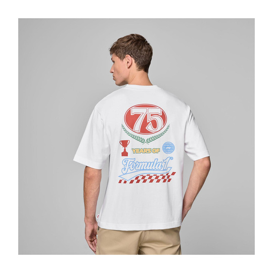 Koszulka T-shirt męska Legacy Graphic biała Formula 1 2025