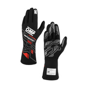Rękawice OMP Sport MY25 czarne/czerwone (FIA)
