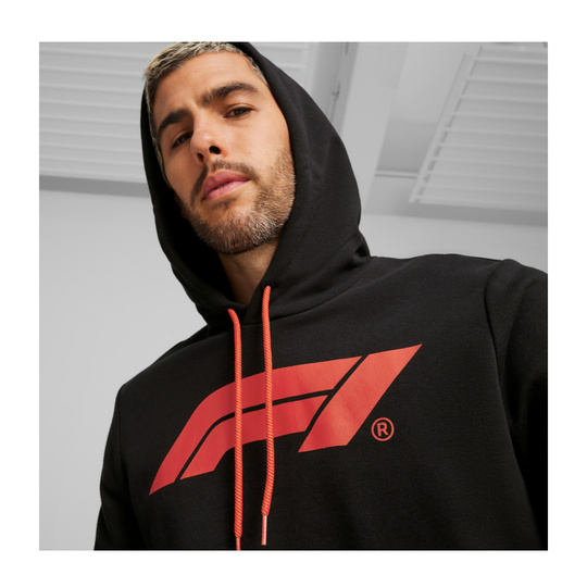 Bluza męska z kapturem Logo czarna Formuła 1 2026