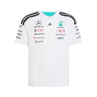 Koszulka t-shirt dziecięca biała Team Mercedes AMG F1 2026