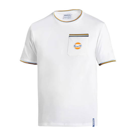 Koszulka polo Gulf Pocket Sparco biała