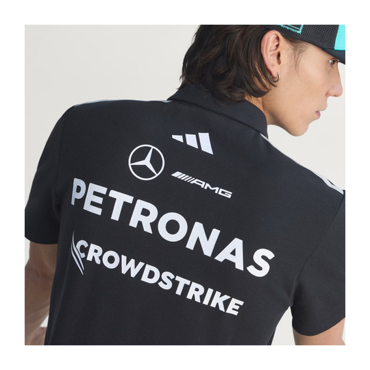 Koszulka polo męska Team czarna Mercedes AMG F1 2026