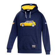 Bluza z kapturem Lancia HF Delta Integrale Sparco granatowa/żółta
