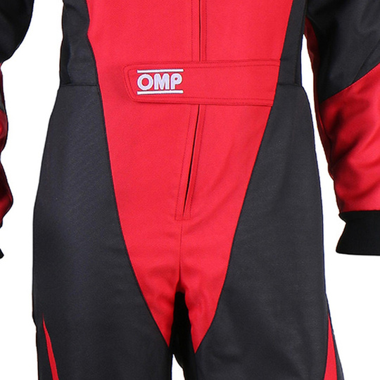 Kombinezon OMP KS-3X czarny/czerwony (FIA)
