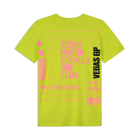 Koszulka t-shirt Las Vegas Aston Martin F1 żółta