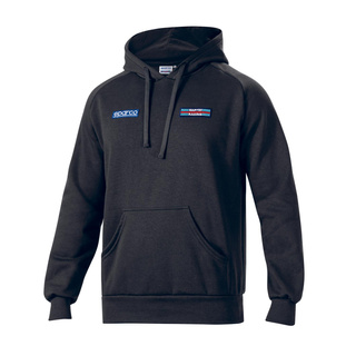 Bluza męska z kapturem Stripe Sparco Martini czarna