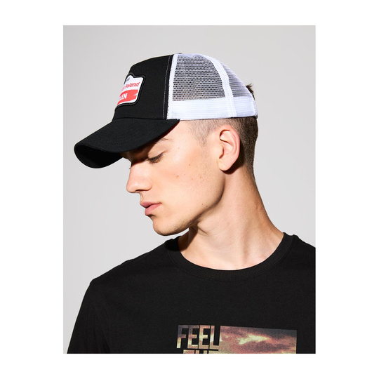 Czapka baseballowa męska Trucker czarna Rally Poland WRC 2024