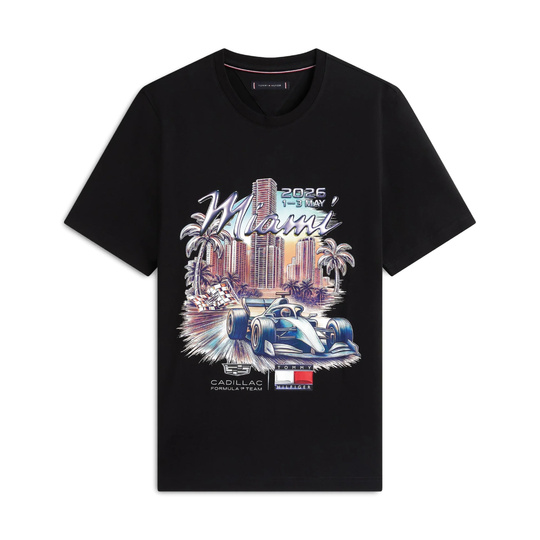 Koszulka męska t-shirt czarna Miami Graphic Cadillac F1 2026