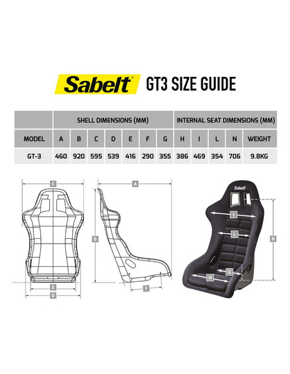 Fotel Sabelt GT-3 (homologacja FIA)