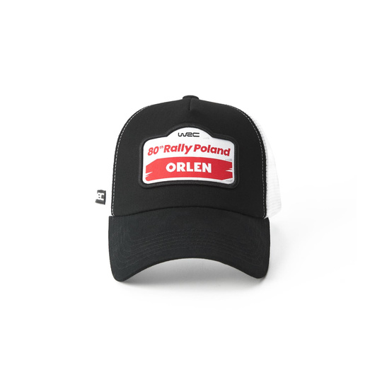 Czapka baseballowa męska Trucker czarna Rally Poland WRC 