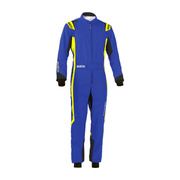 Kombinezon kartingowy Sparco THUNDER MY22 niebiesko-żółty (CIK-FIA)