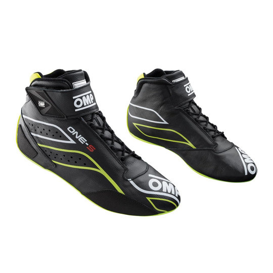 Buty rajdowe OMP ONE-S MY20 czarno-żółte (homologacja FIA)