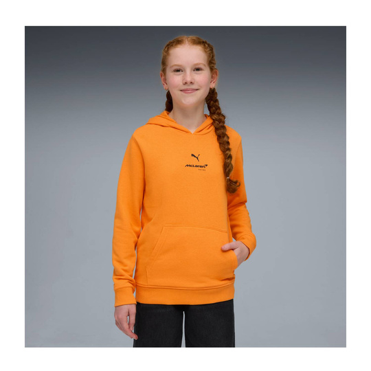 Bluza dziecięca z kapturem pomarańczowa Logo McLaren F1 2026