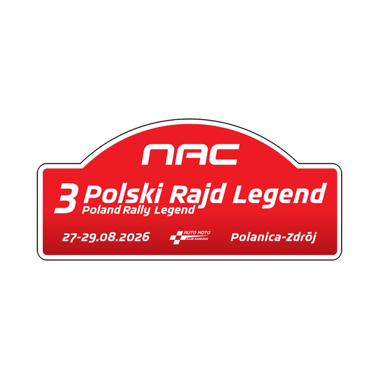 Naklejka pamiątkowa duża 3 Polski Rajd Legend 2026