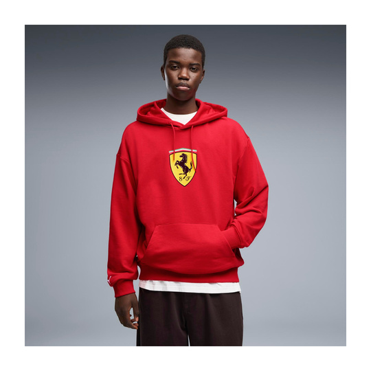 Bluza z kapturem Large Logo Scuderia Ferrari F1 2026 czerwona
