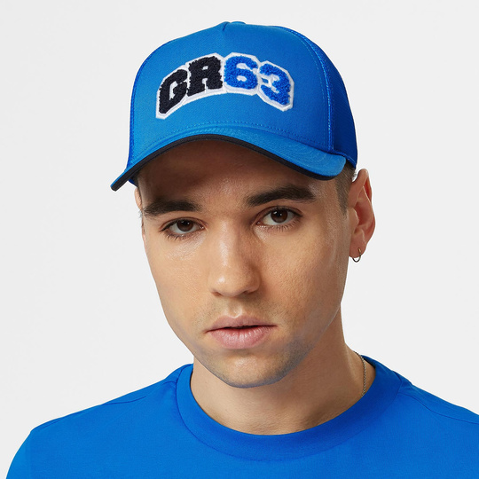 Czapka męska baseballowa George Russell Trucker blue Mercedes AMG F1