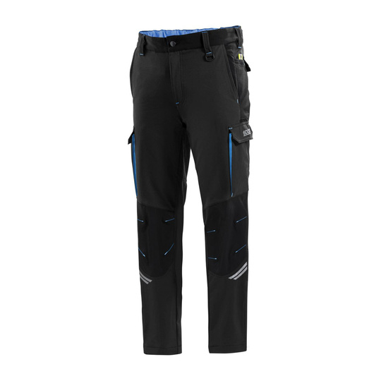 Spodnie Tech Sparco czarne/niebieskie