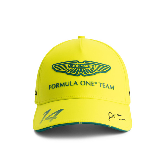 Czapka baseballowa męska limonkowa Alonso Team Aston Martin F1 2025
