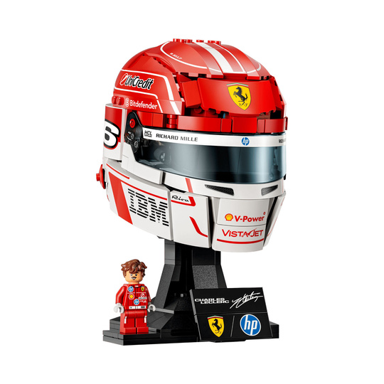 Model kasku LEGO Charles Leclerc Scuderia Ferrari HP